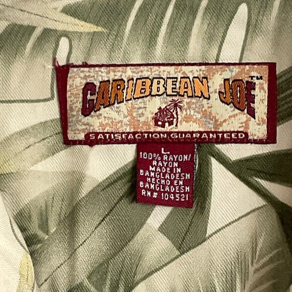 Caribbean Joe Maxi Dress Sheath Column Hawaiian Shirt Jacket Large Fern Tropical - Picture 13 of 15